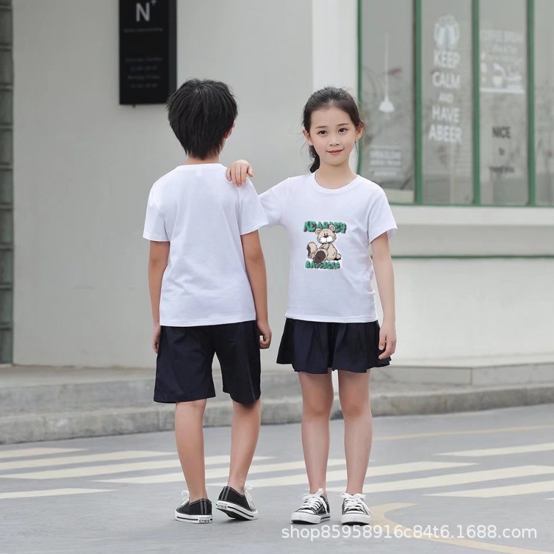 厂家直销外贸儿童T恤纯棉短袖绘画体恤童装空白夏装男童女童小童详情2