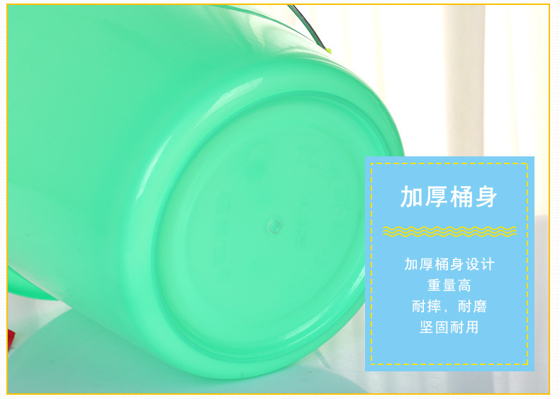 Factory direct sales of 10L portable plastic bucket, household car wash and irrigation plastic bucket, pp material plastic bucket pic 7