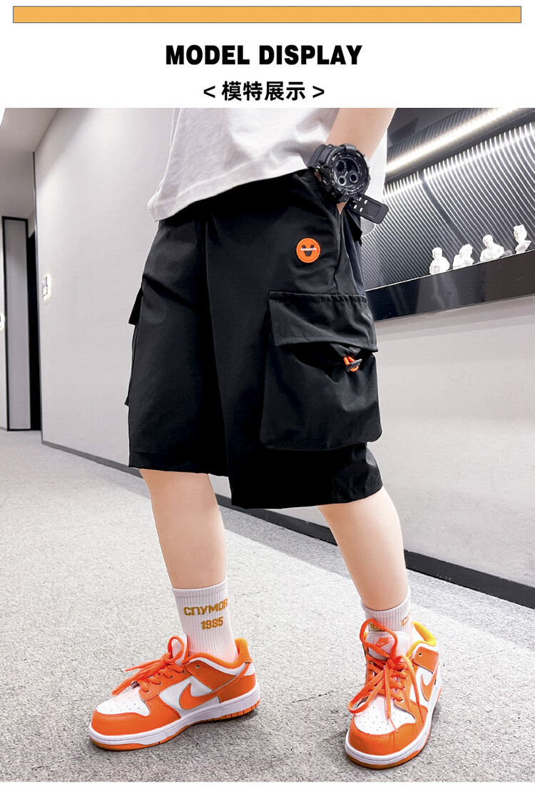 The 2022 new summer loose and stylish cotton capri shorts for boys are a trend of casual summer pants for middle-aged children pic 86