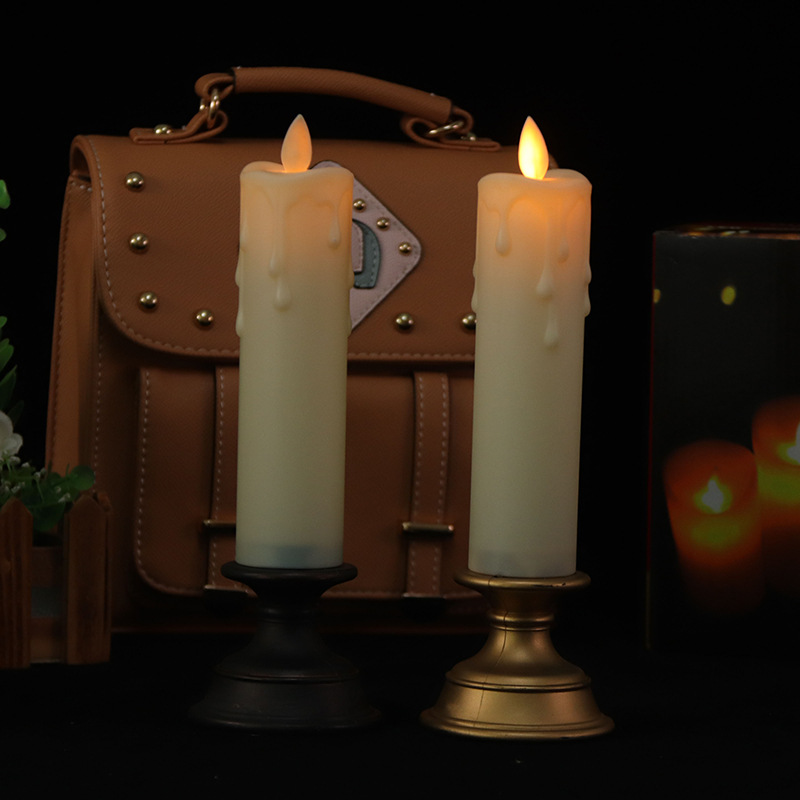 led Christmas creative gifts, plastic candlelight dinner, electronic candles, false flame offering Buddha lamps, simulated swinging candles pic 126