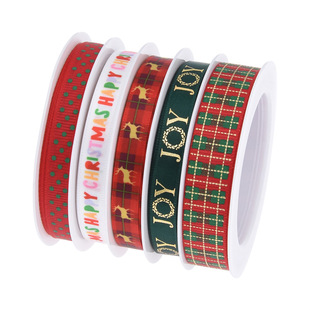 跨境新款拉花红绿耳朵边圣诞毛球丝带礼品礼物蛋糕盒包装彩带10码详情7