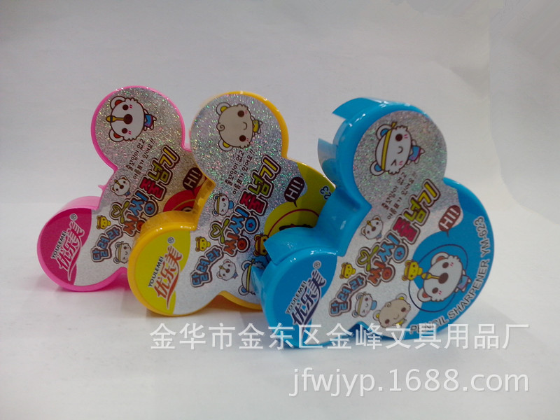 Mickey Mouse-shaped double-hole pencil sharpener, cute cartoon large and small hole pencil sharpener, creative manual pencil sharpener pic 7