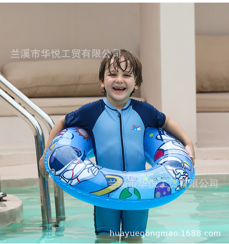 印花透明亮片星空美人鱼游泳圈太空人儿童泳圈成人腋下圈现货批发详情7