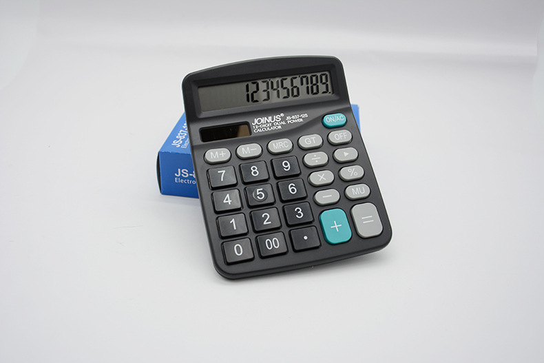 Business, finance and office calculator, 12-digit calculator, LOGO, solar-powered calculator, no electricity pic 15