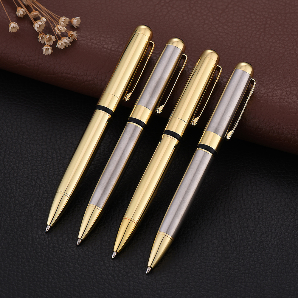 Stainless steel ballpoint pens, corporate year-end party gifts, pen production, company LOGO wholesale in stock pic 4