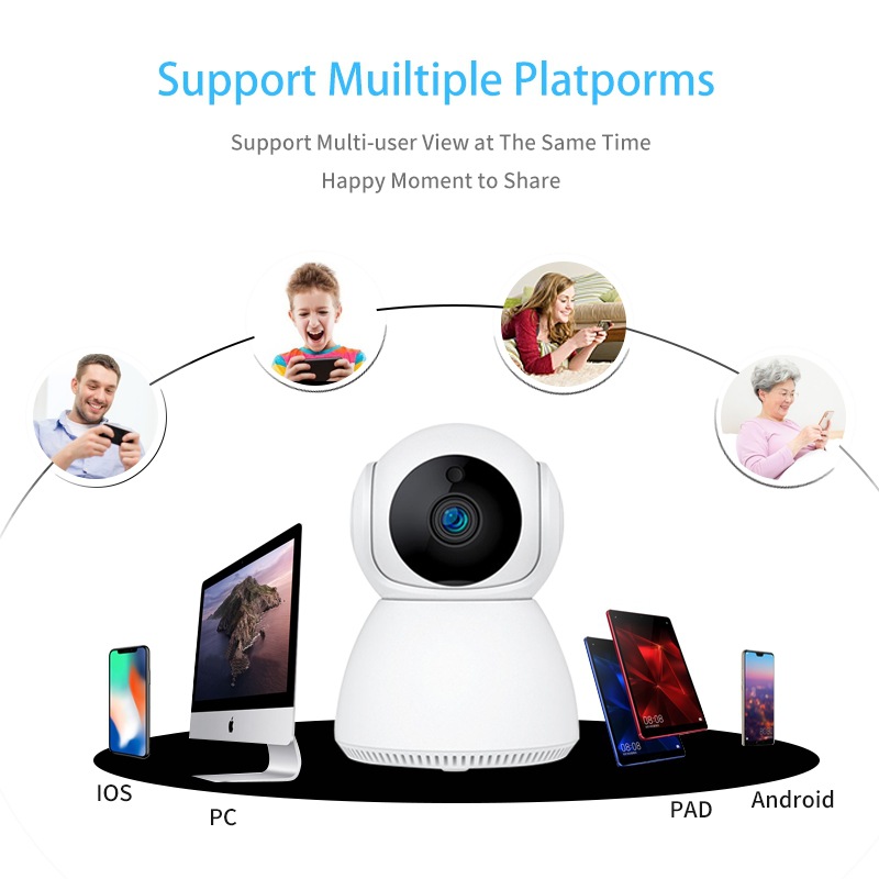 Wholesale V380 Home wireless camera for indoor high-definition night vision remote Little Snowman wireless WiFi monitoring pic 2