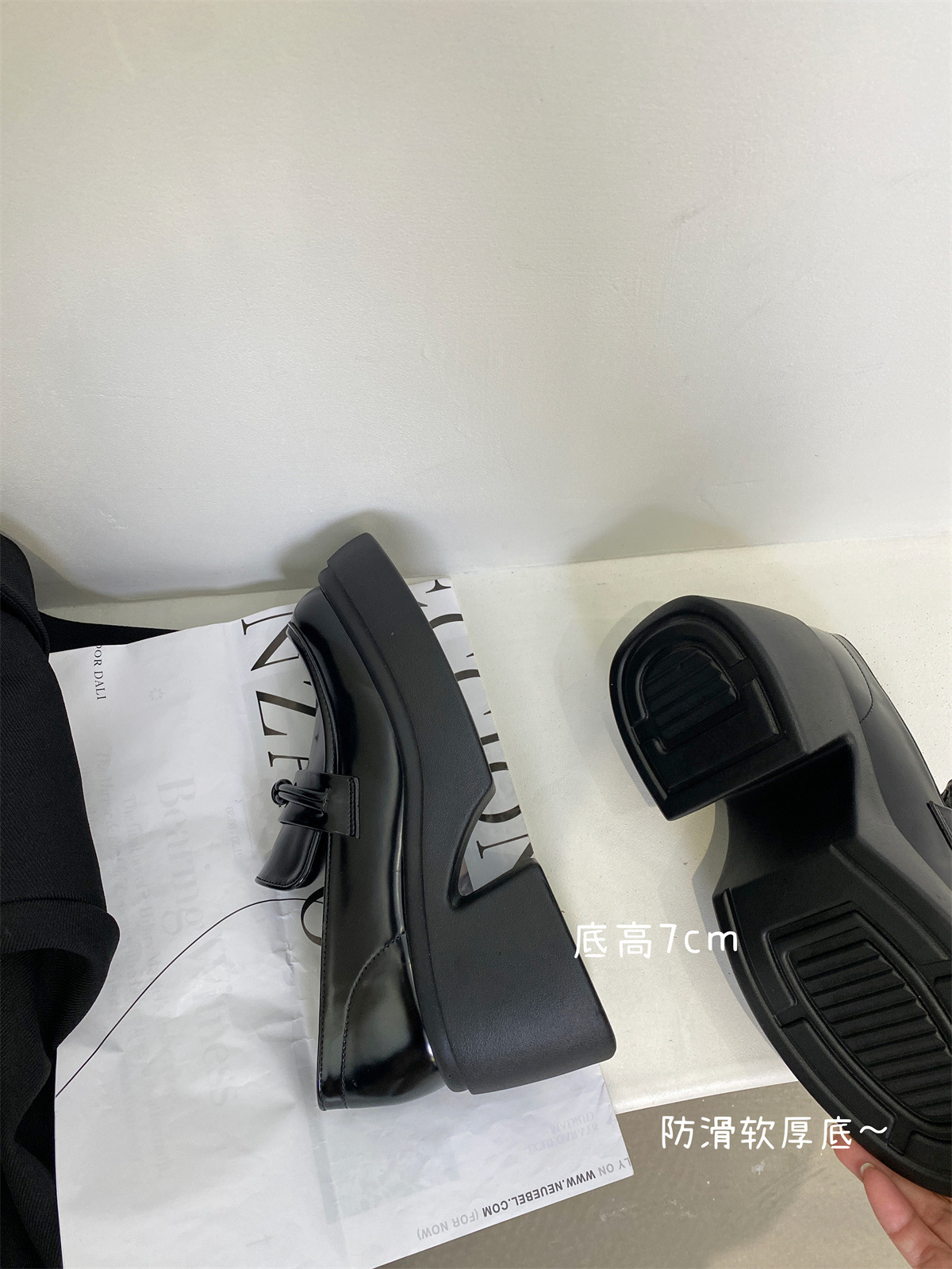 厚底松糕小皮鞋2023新款秋季单鞋女日系JK粗跟乐福鞋详情18