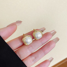 S925银针不对称珍珠花朵耳环女轻奢高级感流苏长款耳钉耳饰品批发详情7