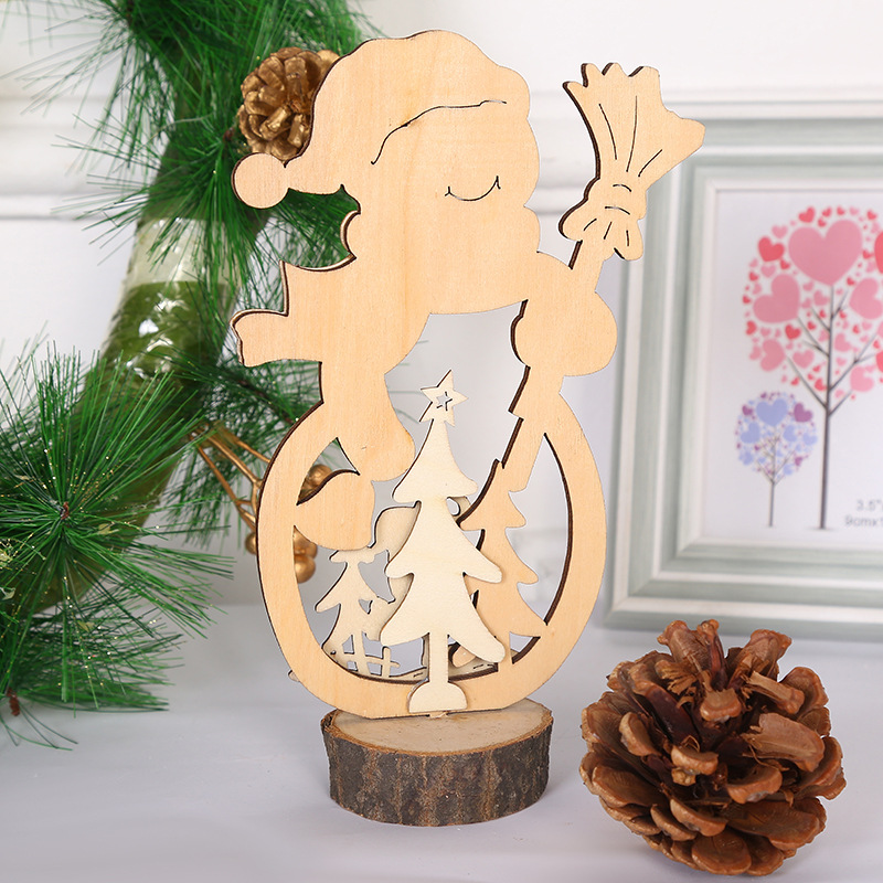 Christmas decorations, desktop ornaments, Christmas gifts, three-dimensional wooden mini Christmas tree displays pic 8