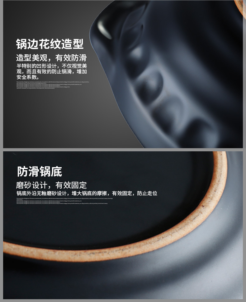 Special for braised chicken and rice 煲仔饭 clay pot rice noodles shallow pot restaurant small pot commercial shallow clay pot heat-resistant ceramic pot pic 13