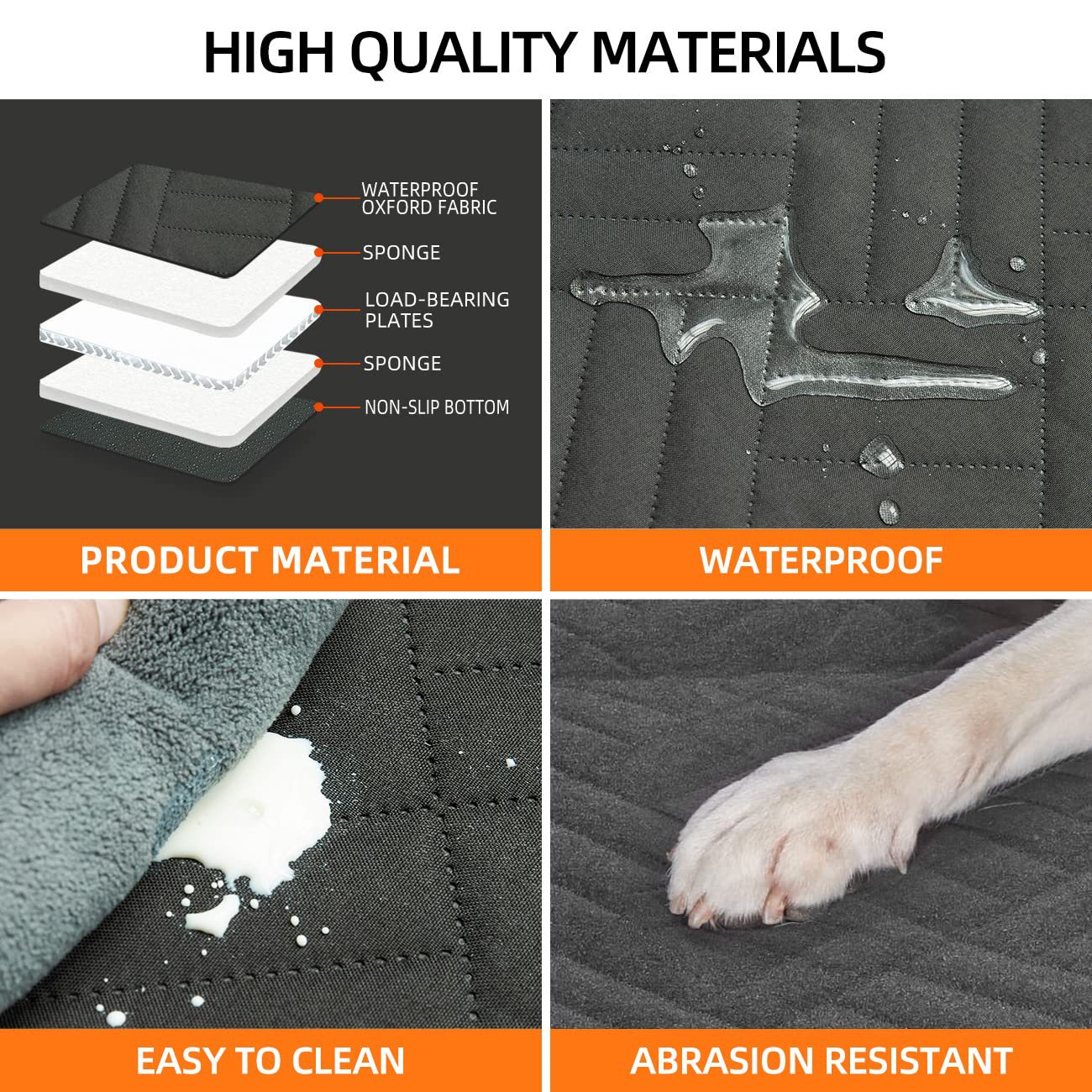 亚马逊新款承重加长汽车座套车载宠物垫旅行狗吊床狗狗后座延长器详情5