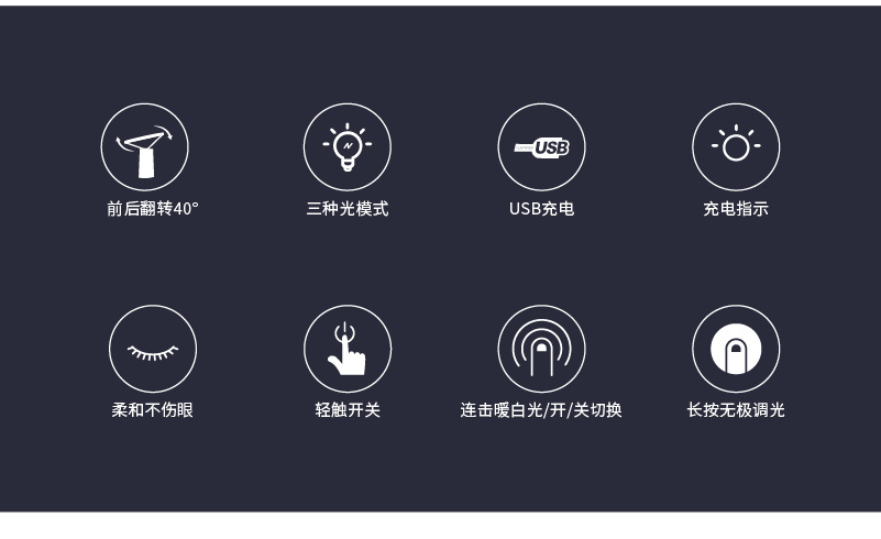 Mini bar counter, small iLED table lamp, store atmosphere light, home bedroom touch three-color stepless dimming pic 13