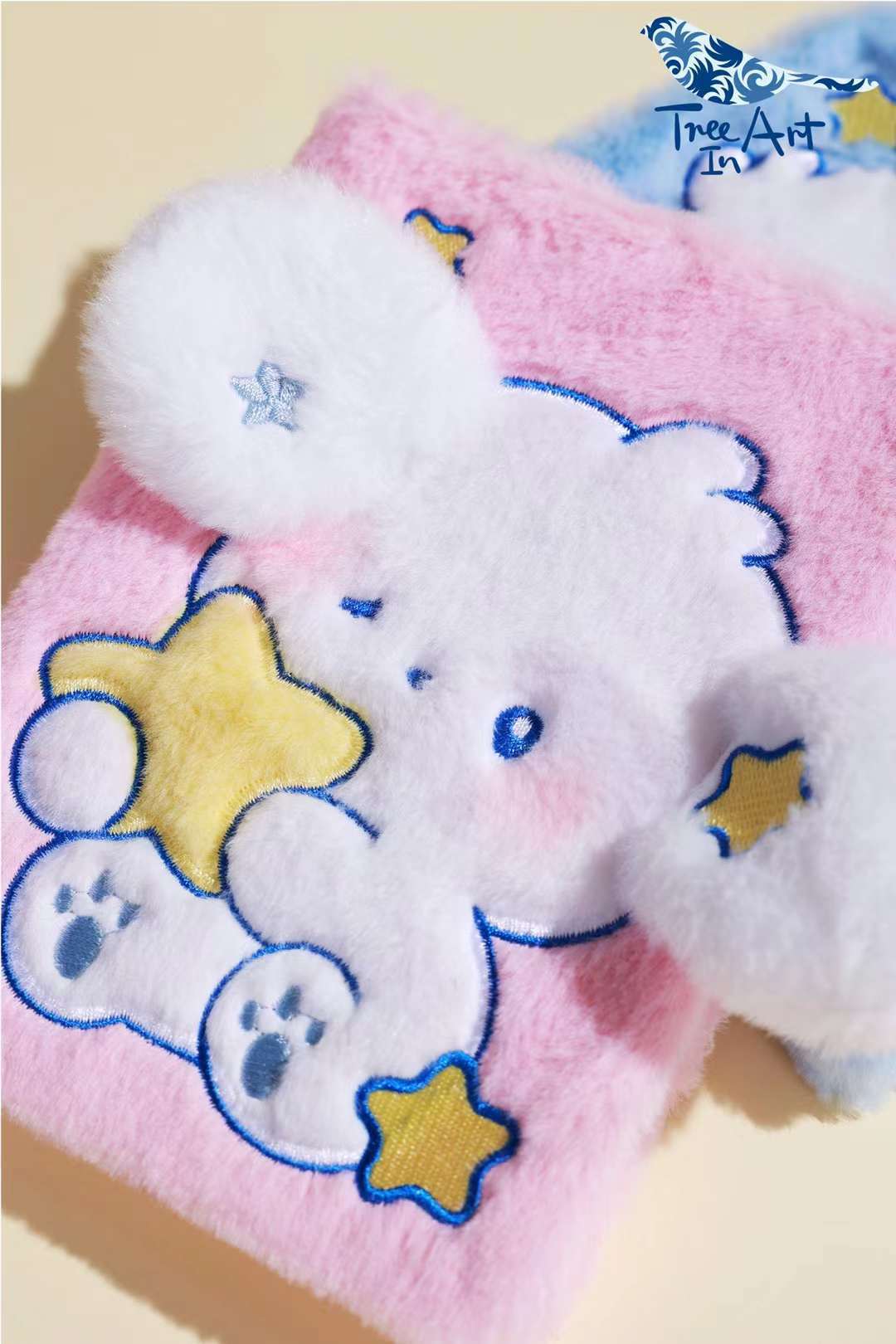 青壹坊BILI星际漫游毛绒本36k创意毛绒封面彩页笔记本写字本记事详情3