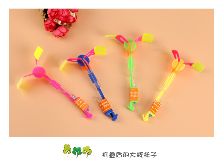 Flashing slingshot, flying arrow, glowing bamboo dragonfly toys, flying fairy, slingshot whistle, flying arrow, street stall, night market wholesale pic 8