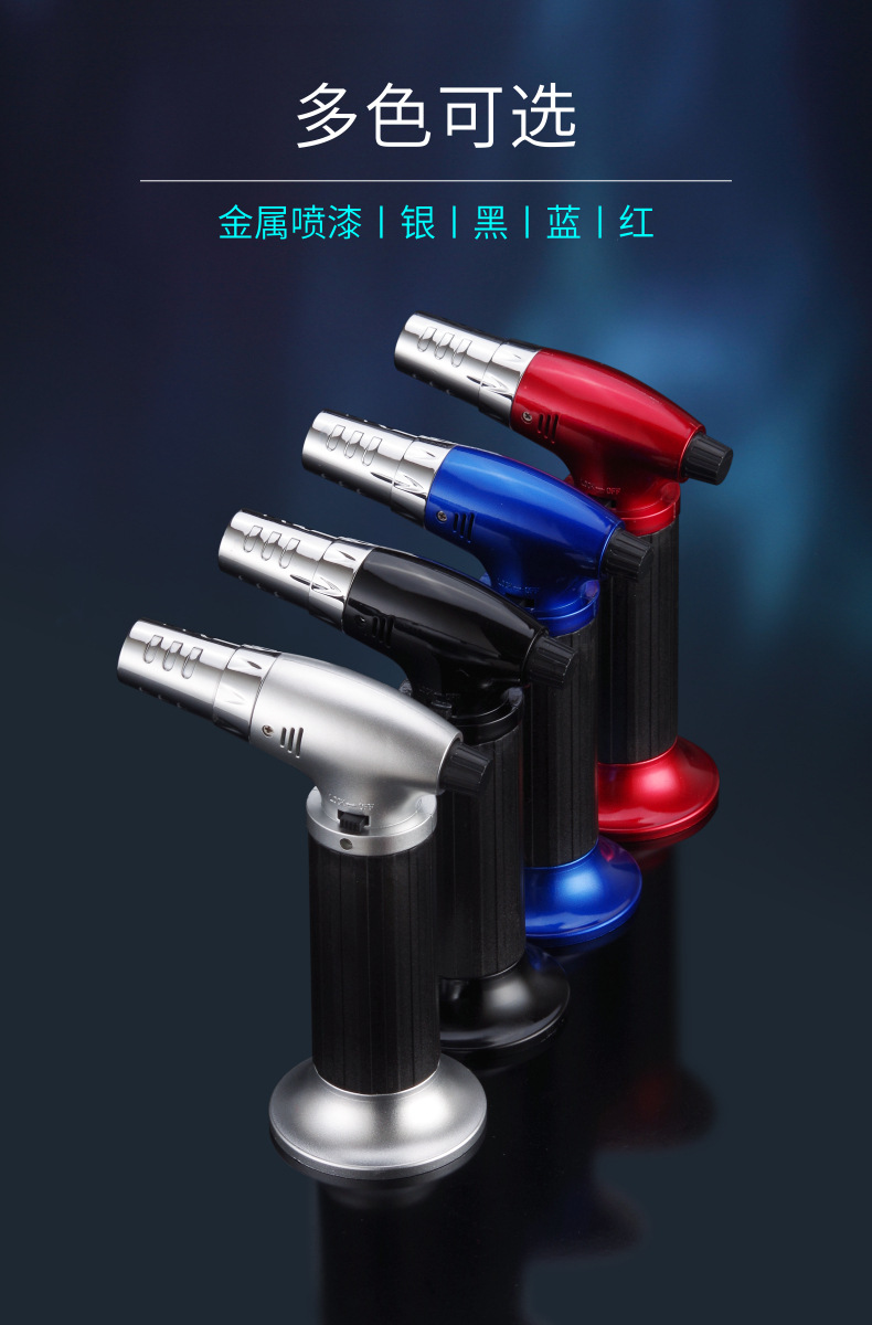 Factory wholesale electronic spark high-temperature welding gun, spray gun, direct impact, windproof, adjustable size, one-button flame lock lighter pic 5