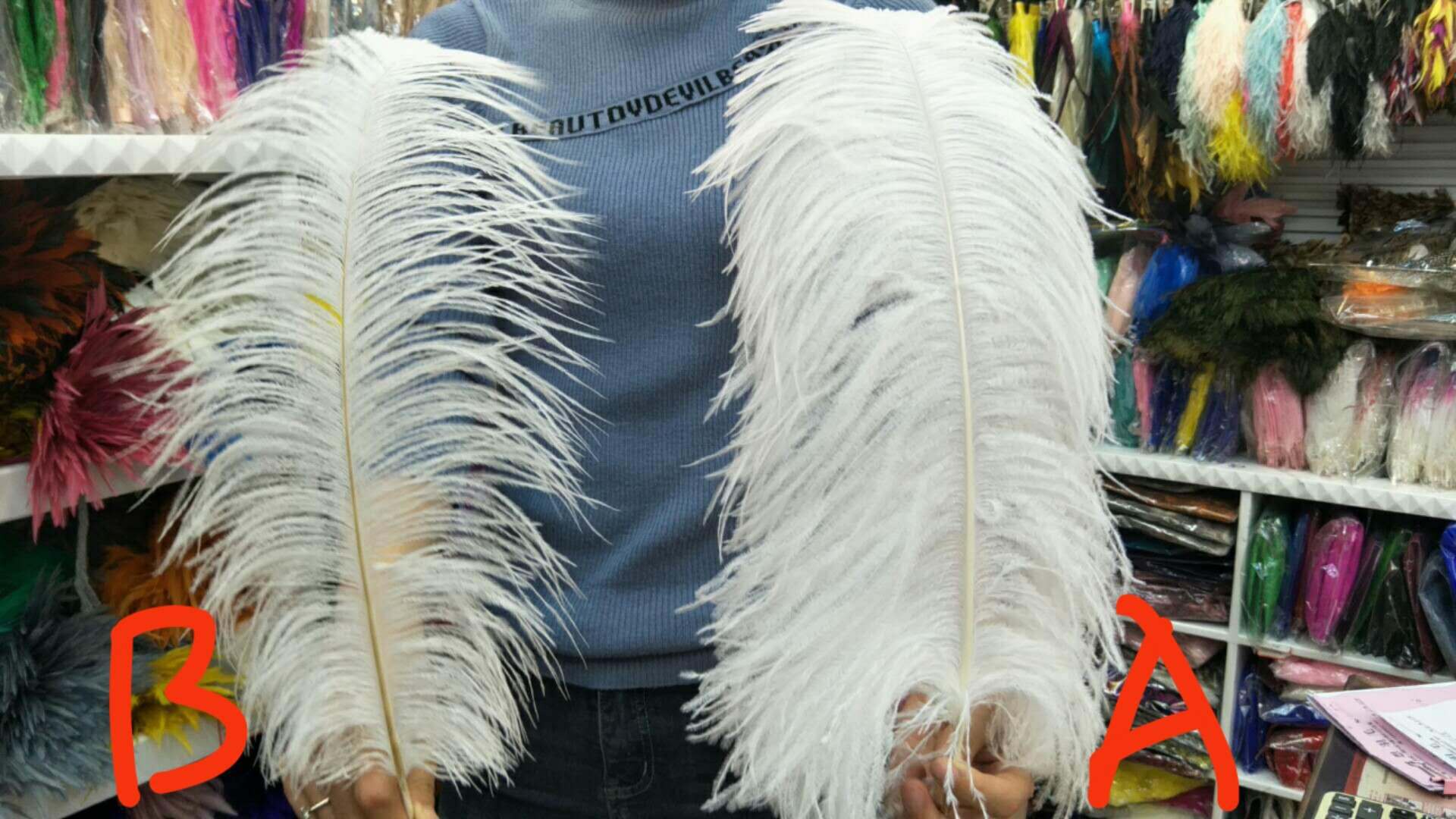 Colorful ostrich feathers 15-20cm, mask feathers, DIY accessories, wedding decoration props, ear-picking accessories, colorful feathers pic 35