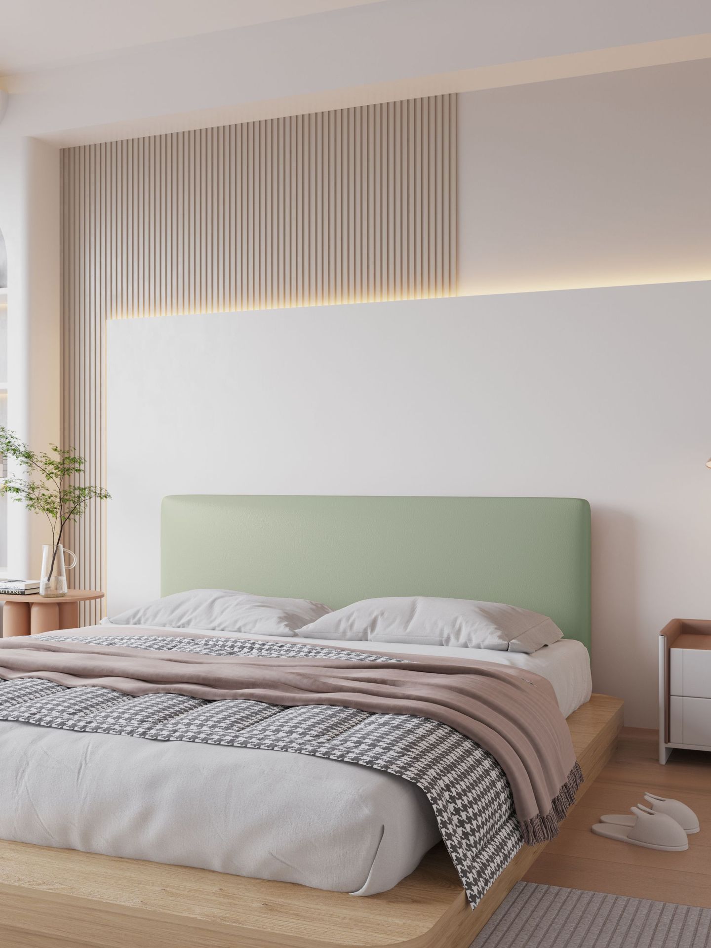 跨境PU科技布软包床头罩防水防污家用床头保护套罩卧室床头全包套详情13