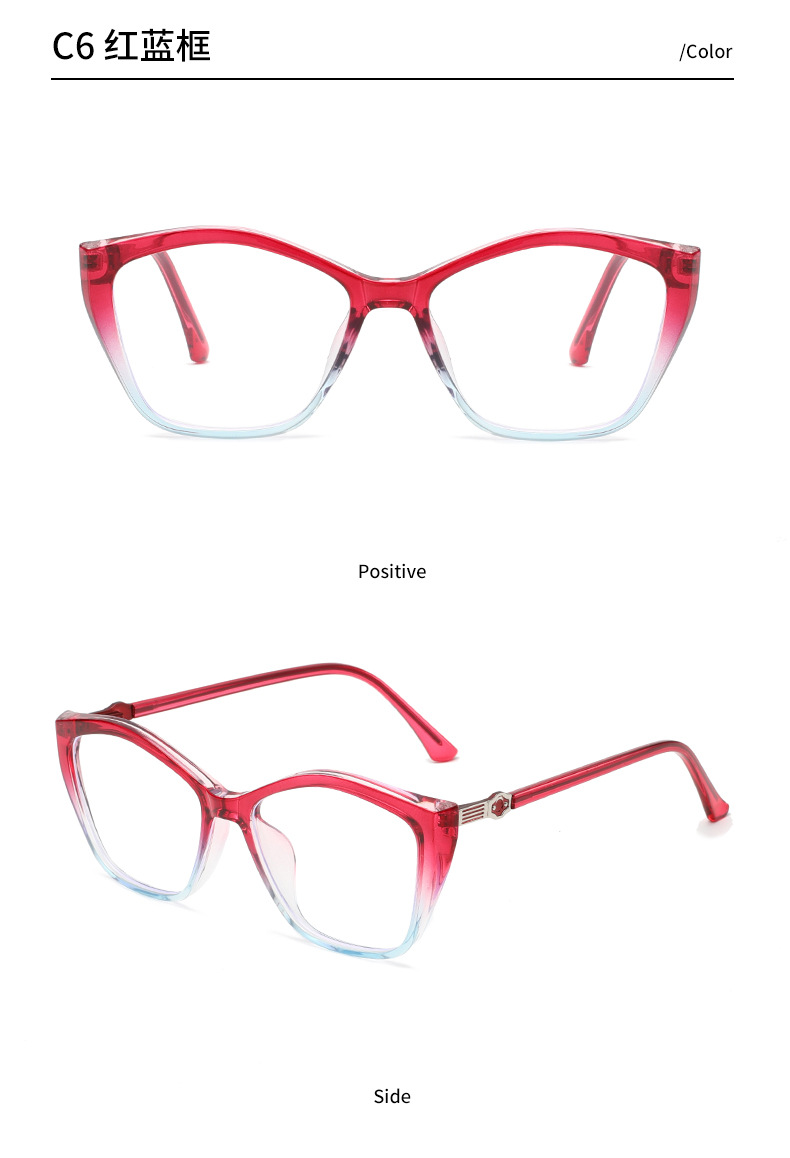 New TR gradient optical glasses, trendy and comfortable spring-foot myopia anti-blue light glasses 81369 pic 17