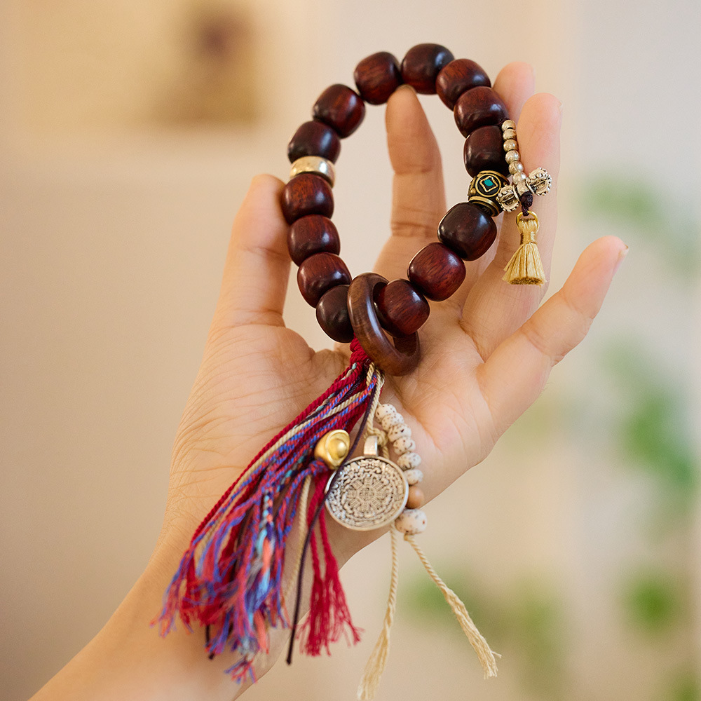 National trend cultural and creative, natural diamond Bodhi seed bracelet, Du Mu retro tassel hand-held pendant, collectible and wholesale pic 25
