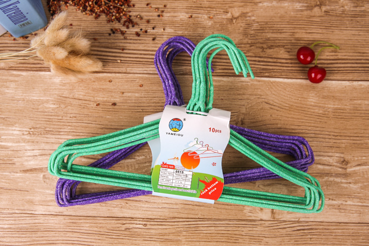 家用儿童款晒衣晾衣挂衣架 宝宝衣架儿童衣撑包塑铁丝衣架详情4