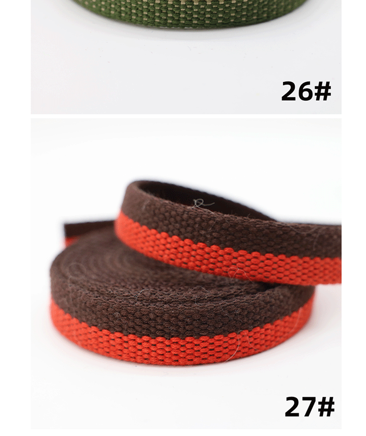 Factory direct supply of 18-20MM wide thickened cotton woven straps, canvas bag straps, hand shoulder straps, waist belts, binding straps and accessories pic 21