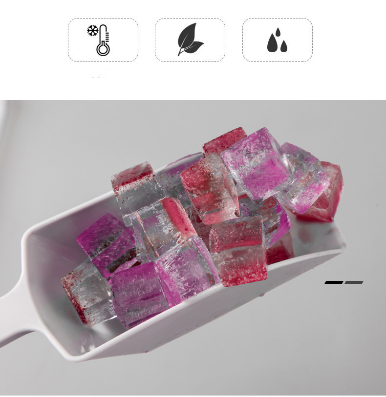 简约创意冰格家庭自制冰盒冰铲冰块盒冰格98格带盖带底带铲冰格详情4