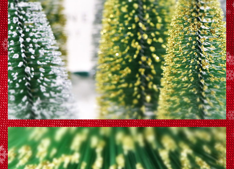 Mini gold and silver pink Christmas pine needle tree Christmas decoration with a simulated wooden base Christmas tree bedroom decoration is in full bloom pic 41