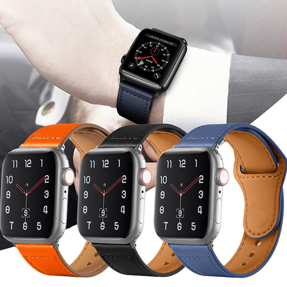 适用苹果Apple watch真皮表带 iwatch时尚经典百搭多色男女款表带详情2