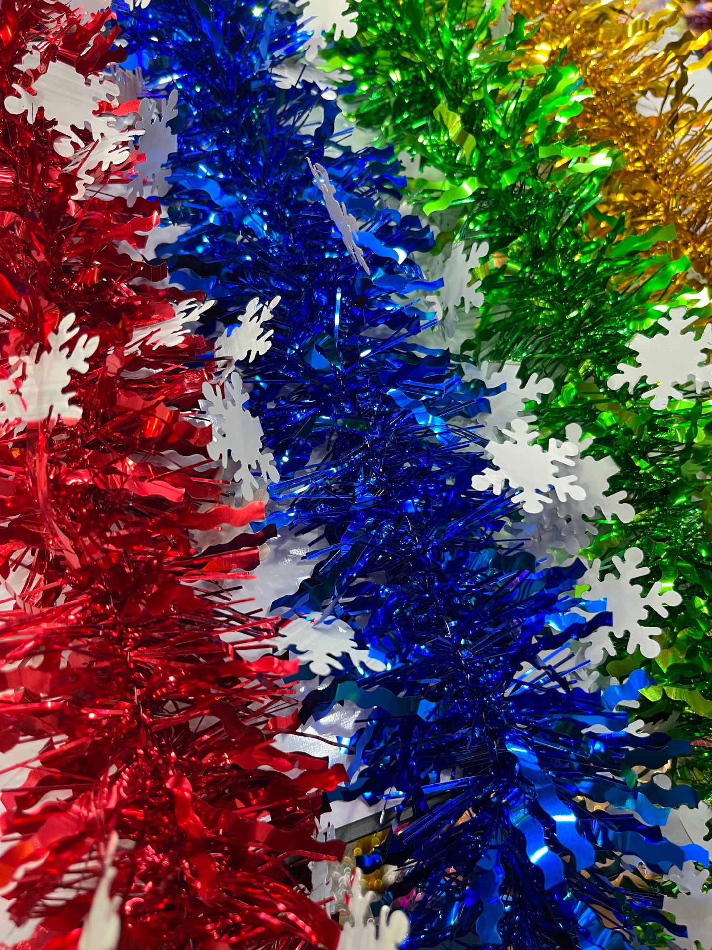 Snowflake woolen strips, Christmas tree decorations, festival wedding room party decorations, birthday woolen strips and colorful strips pic 7