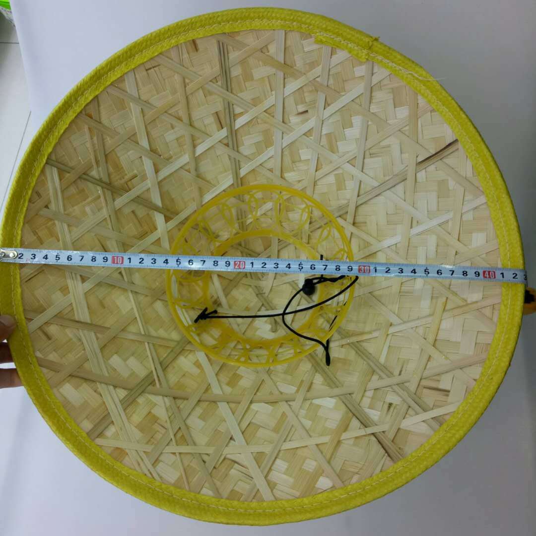 竹编织斗笠大沿农民草帽竹编旅游防雨防晒帽子钓鱼遮阳帽舞蹈详情3