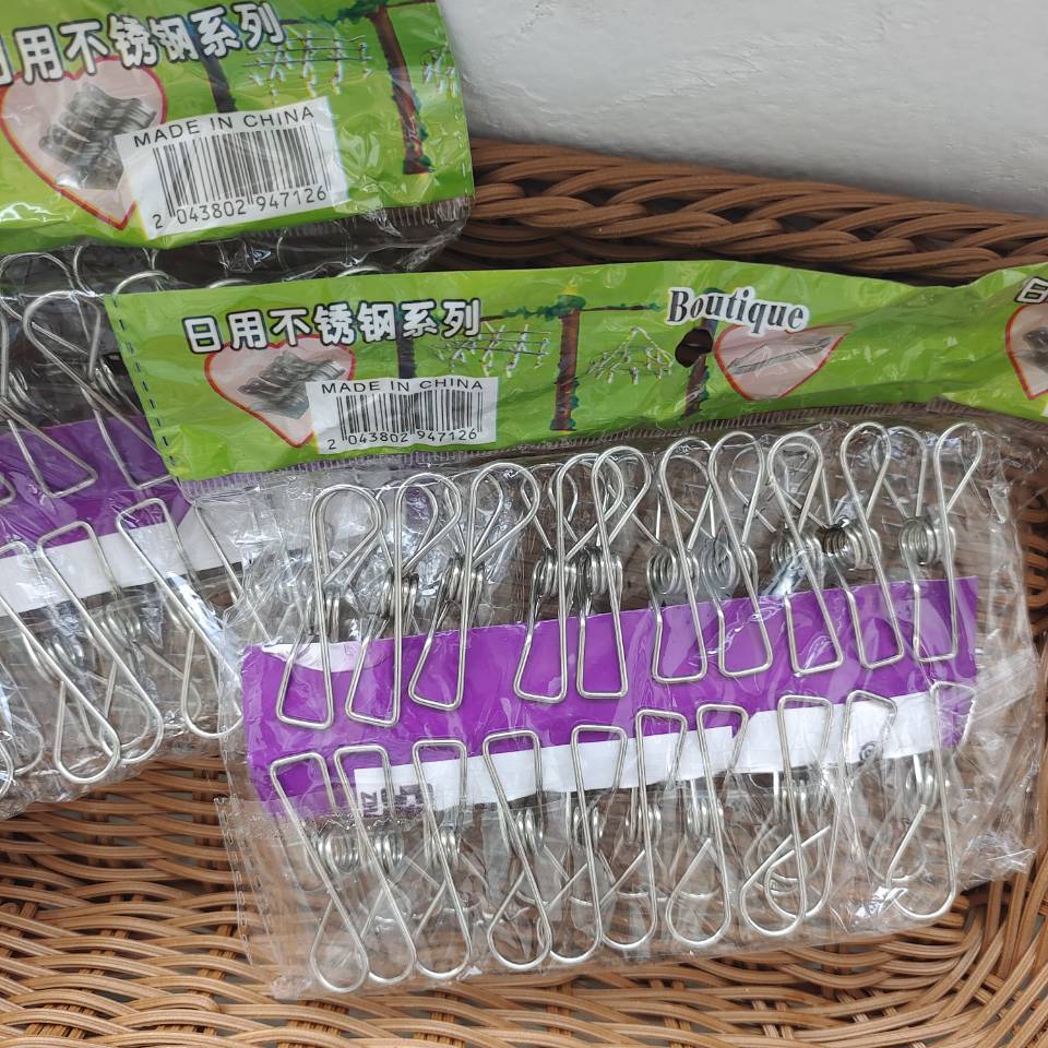 Bagged wire clips, steel wire clips, stainless steel clips, storage clips, sealing clips, garment clips, sock clips, winding clips, 2-yuan store supply pic 2