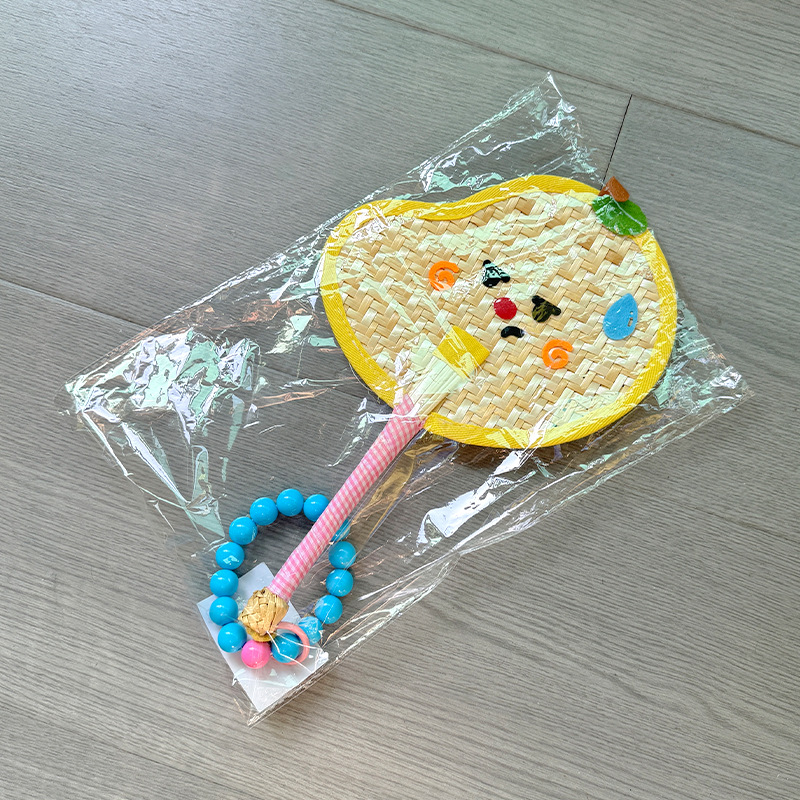 彩色蒲扇便携老式扇子夏天纯手工编织芭蕉扇拍照道具包包装饰挂件详情3