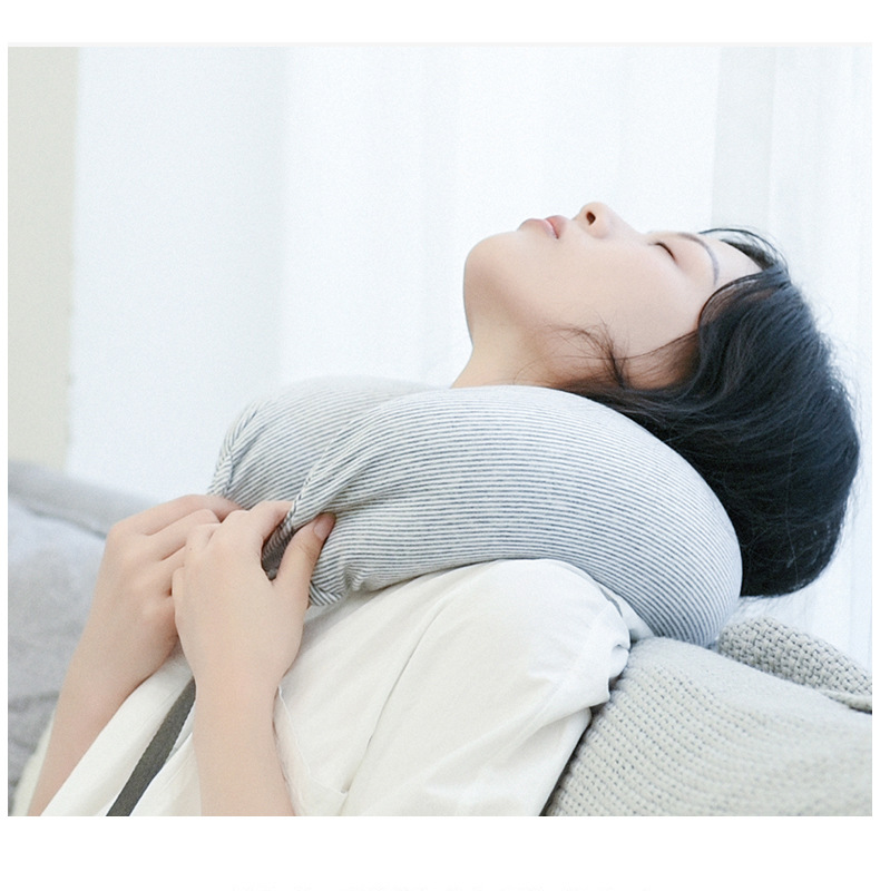 Muji hat quality U-shaped pillow foam particle neck pillow Travel airplane neck pillow Office nap pillow pic 10