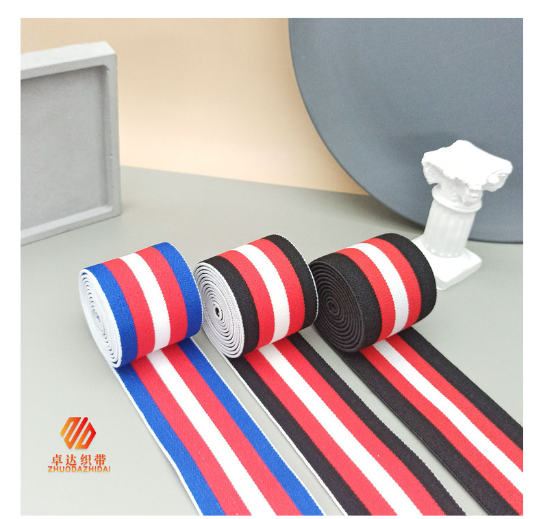 The manufacturer has in stock colorful color-blocked elastic bands, striped skirts, pants, waists, clothing accessories, bags, hair bands and elastic webbing pic 17
