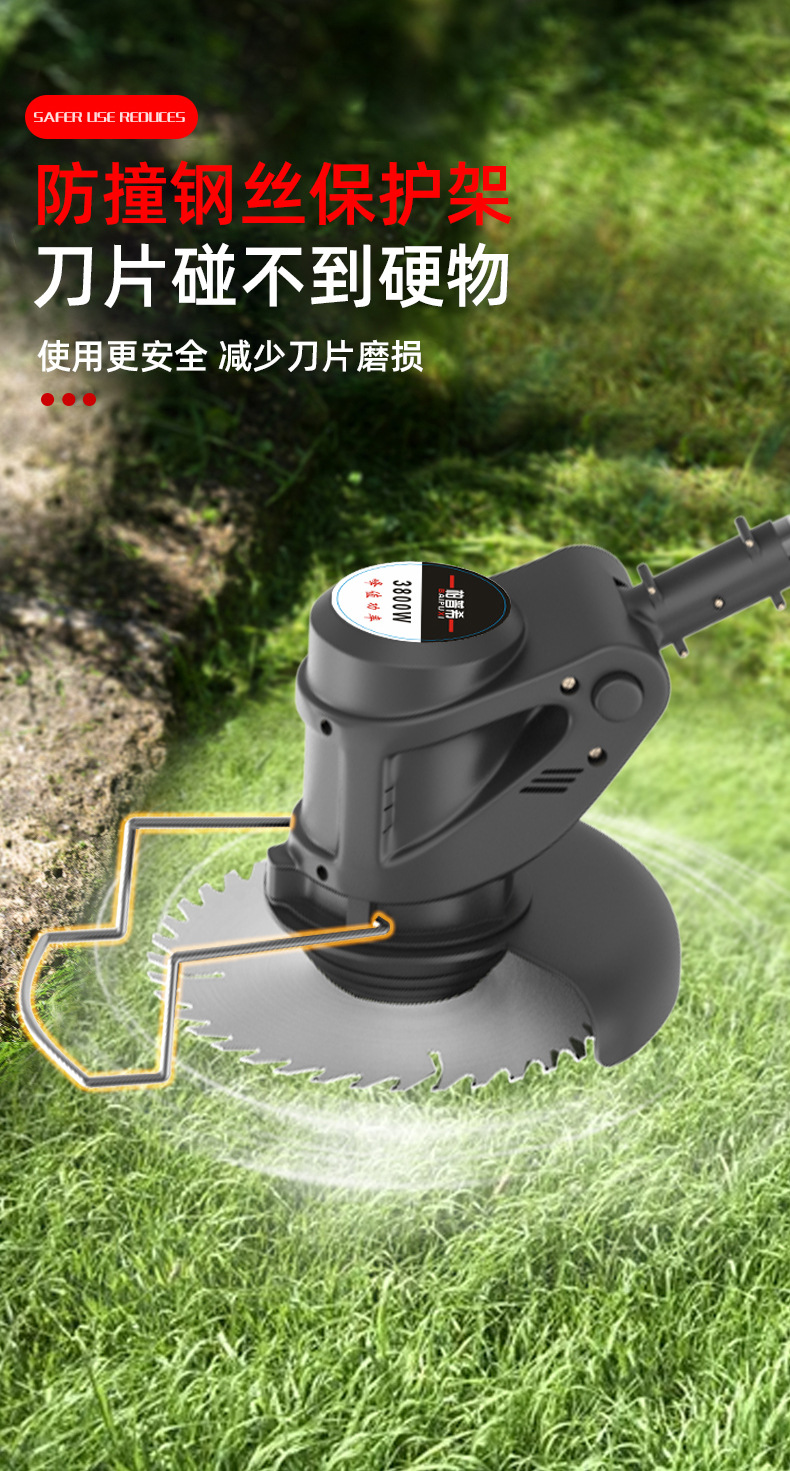 Puxi lithium battery lawn mower, electric lawn mower, small multi-functional household charging, handheld for pruning branches and weeding pic 16