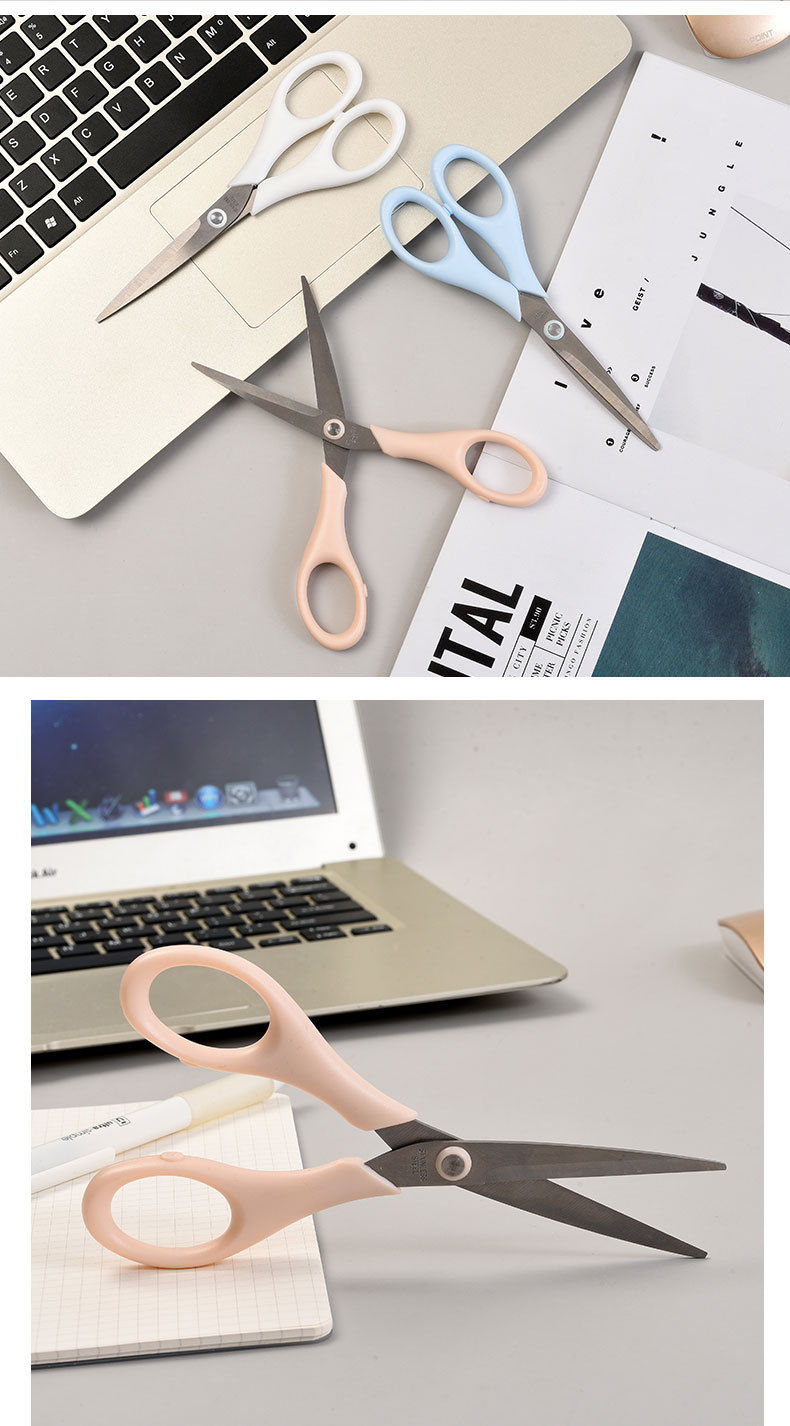 Factory direct supply of office paper-cutting, hand scissors, stainless steel scissors, large and small sizes, student stationery, household small scissors pic 17