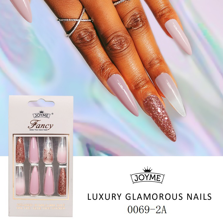 30 pieces of artificial nails, finished nail pieces, extended ballet nails, almond nail patches, wearable nails, cross-border European and American stock pic 11