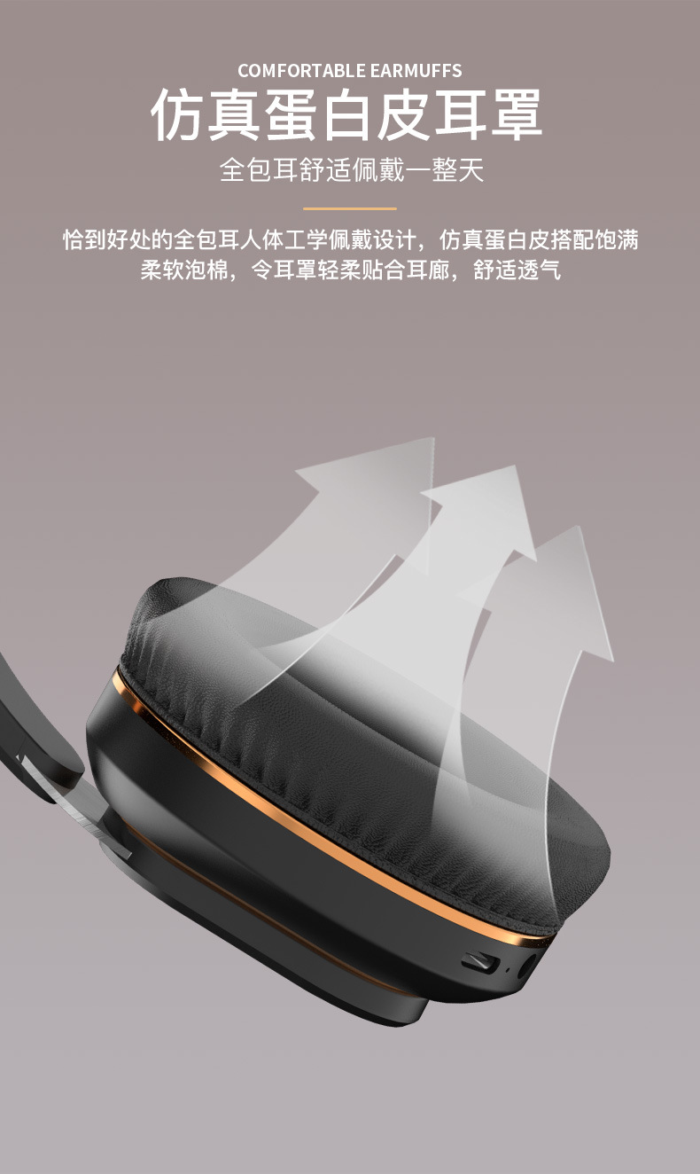 Wholesale of the 2022 new private mold over-ear Bluetooth headphones, the cross-border bestseller H7 wireless Bluetooth headphones pic 11