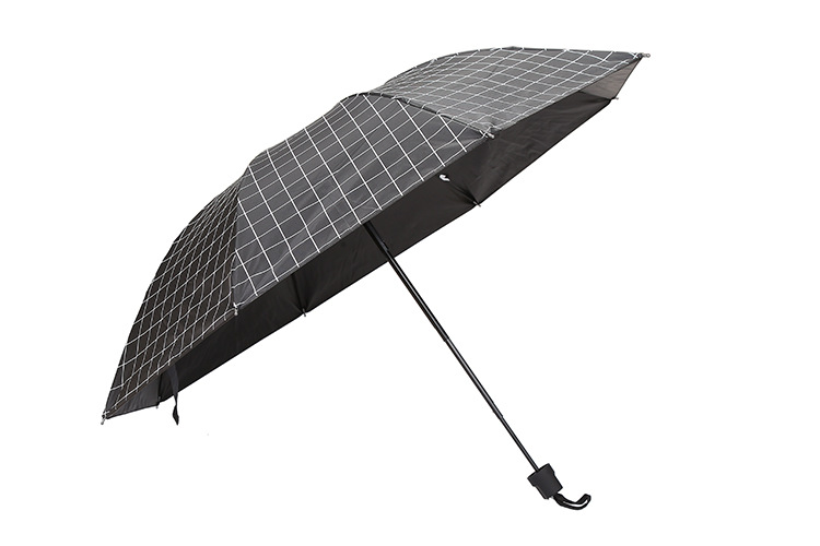 Korean creative striped black rubber sunshade umbrella, fresh and cute couple black and white checkered umbrella, princess umbrella, sun umbrella pic 3