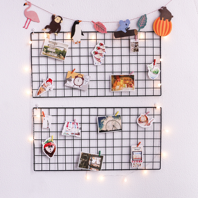 Small black mesh, black dipped plastic mesh, grid mesh, iron wire welded mesh, edge clamped mesh, grid photo wall pic 11