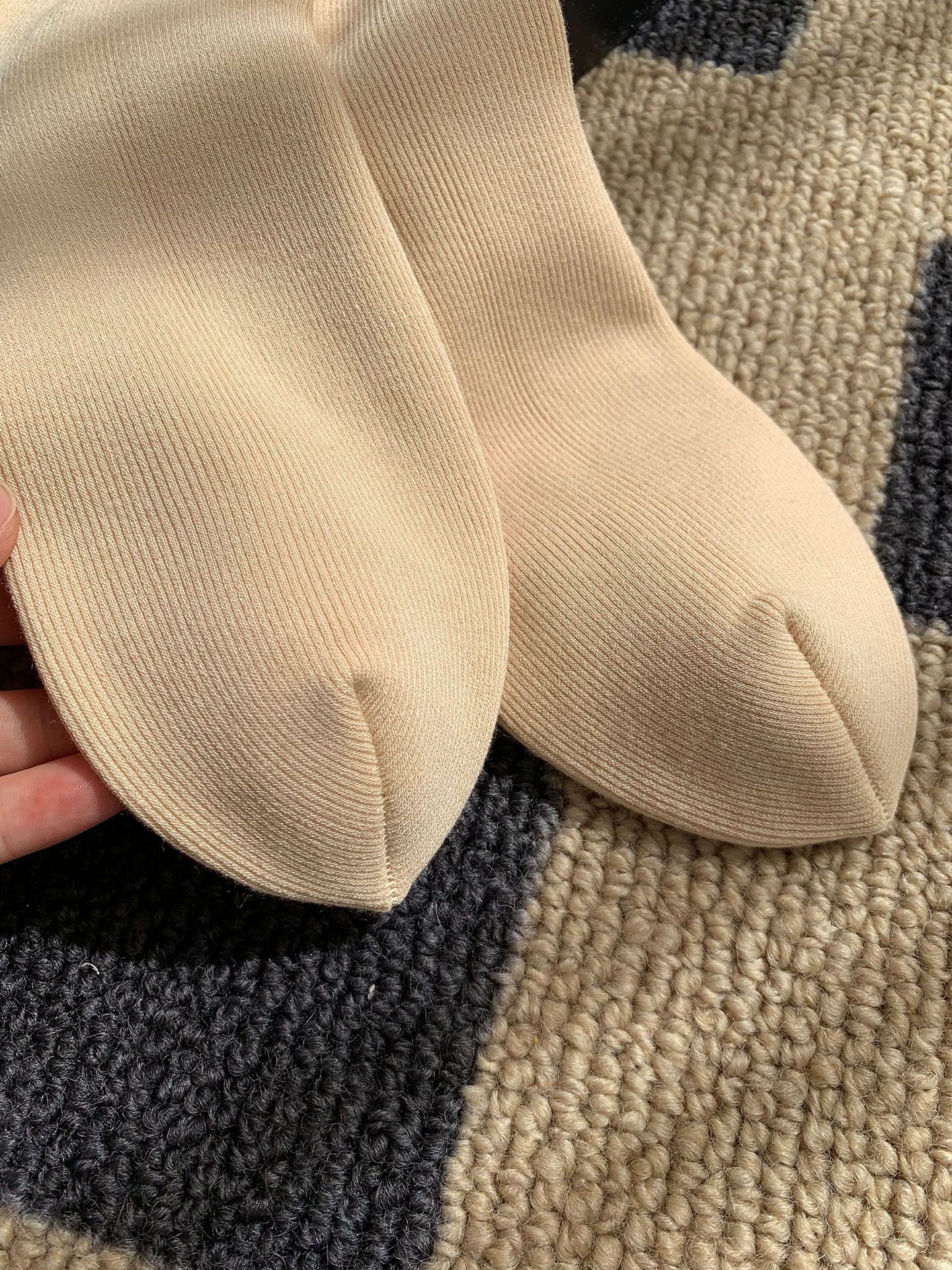 Unisex couple style fleece and thickened warm snow socks, mid-length home cotton socks, postpartum socks, floor socks pic 49