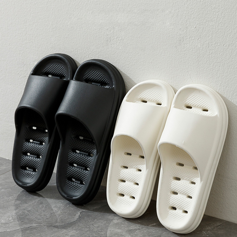 漏水款浴室凉拖鞋女夏季家居室内洗澡防滑情侣外穿PVC厚底拖鞋男详情3