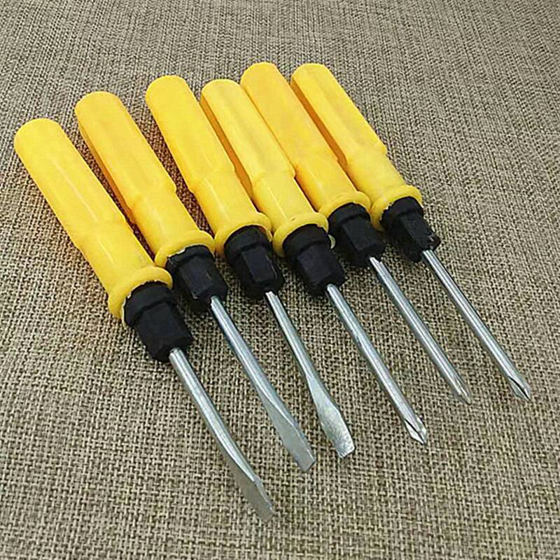 4-inch yellow-handled dual-purpose screwdriver, cross-head multi-purpose screwdriver, screwdriver, screwdriver, screwdriver, hardware tools pic 4