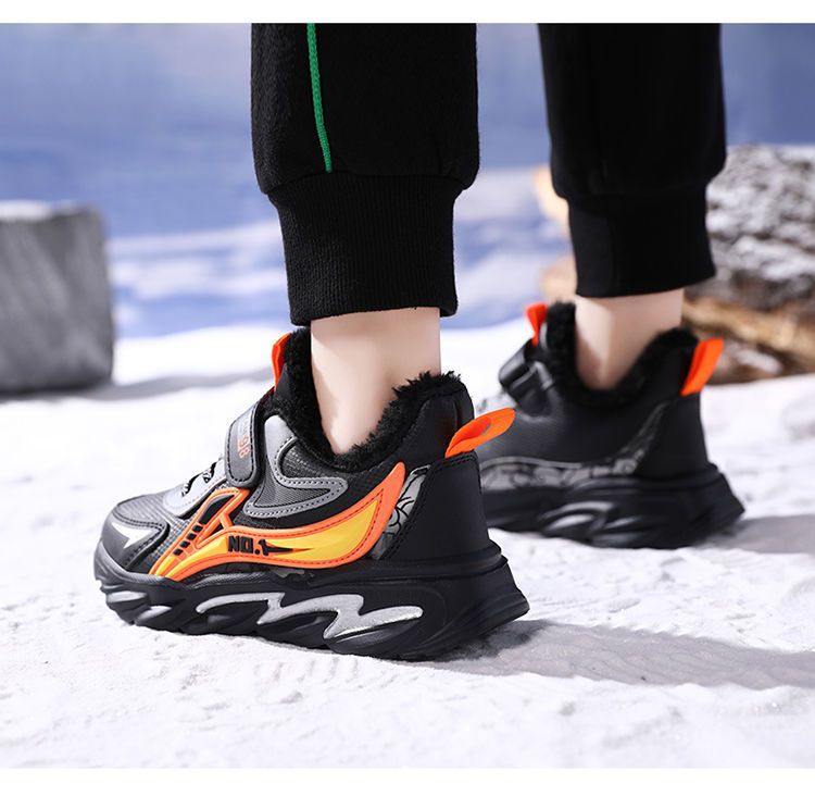 男童鞋子2024秋冬季新款加绒保暖中大童鞋儿童防滑棉鞋学生运动鞋详情22