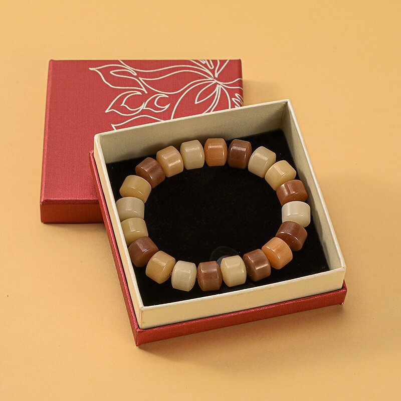 热可可金轮静音菩提手串女绕指柔学生文玩白玉菩提子盘玩手链男女详情1