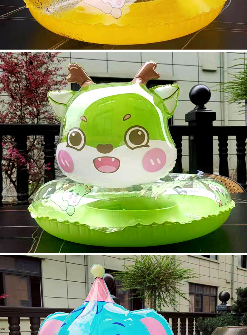 立体卡通造型儿童座圈亮片印花游泳圈戏水小孩宝宝充气腋下圈批发详情12