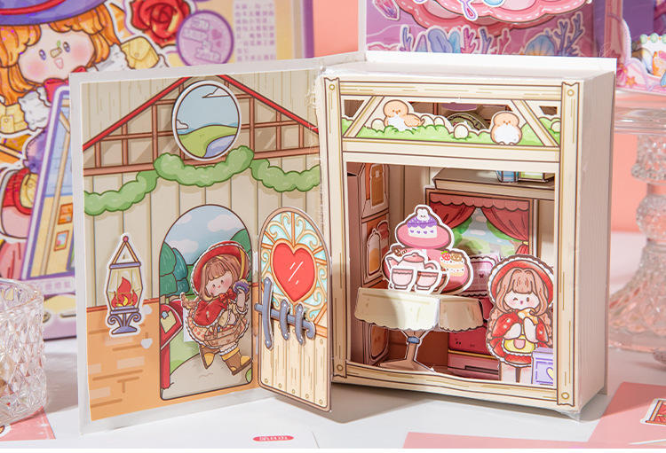 语闲阿果DIY童话书套盒 可爱创意免裁剪儿童益智送人立体手工礼物详情3