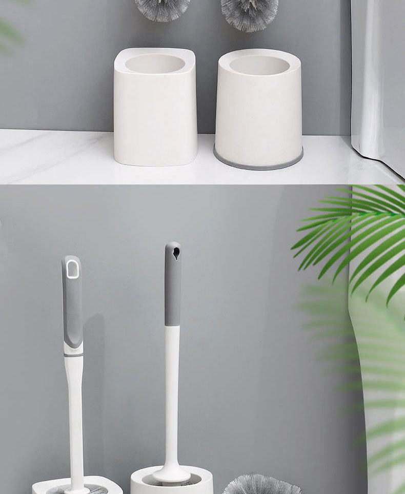 时尚商超同款清洁马桶刷多功能无死角家用软毛长柄刷带底座组合刷详情8