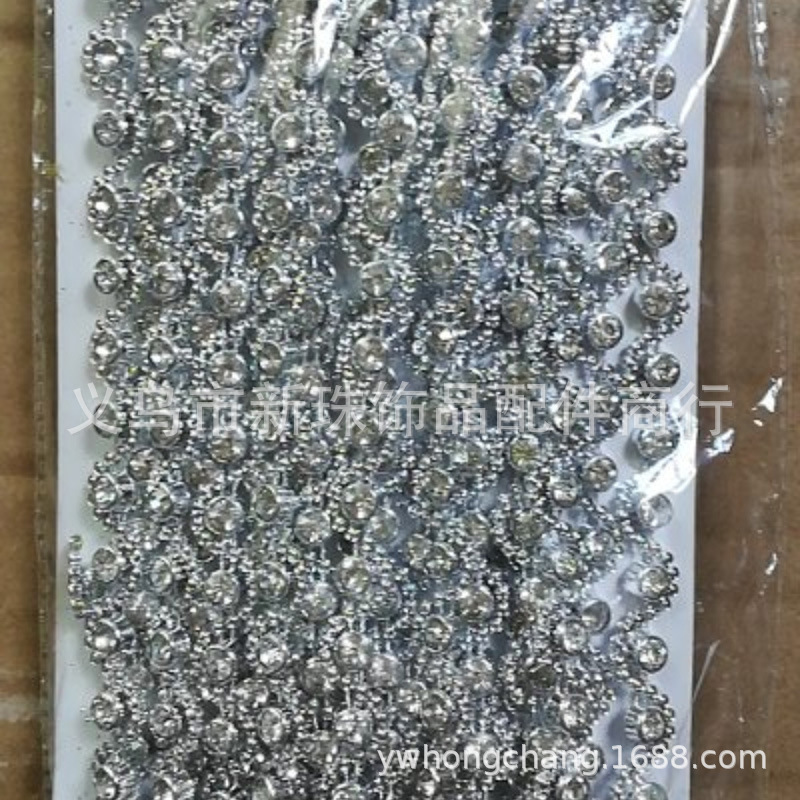 Factory direct sales of golden DIY clothing, shoes, hats, decorative chains, wire drills, strip drills, single-row wire drills, UV electroplated wire drills pic 4