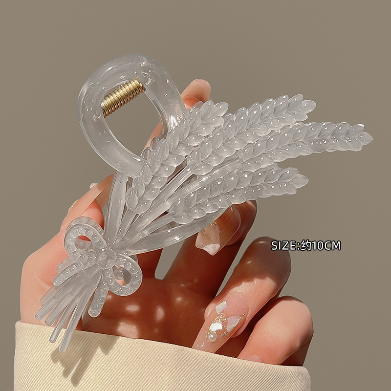Spring and summer bestsellers: Wheat ear hair clips for women, simple and creative, back of the head hair claw clips, shark clips, hair accessories and headwear pic 18